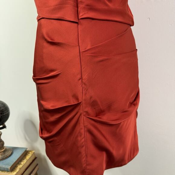 Johanna Ortiz Silk Bantu Mini Dress 6 NWT Terra Cotta Draped Cocktail Party - Picture 7 of 12